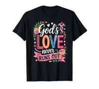l'amour de Dieu ne s'épuise jamais, la Foi chrétienne avec des Fleurs T-Shirt Graphique avec Valeur