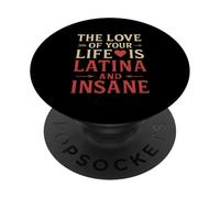 L'amour de votre vie est latina et une relation amusante et insensée PopSockets PopGrip Adhésif