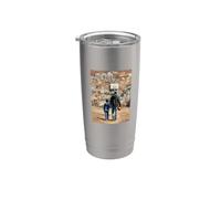L'amour du basket entre père et fils sur un mur de graffitis Gobelet isotherme en acier inoxydable double paroi