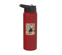 L'amour du basket entre père et fils sur un mur de graffitis Stainless Steel Insulated Water Bottle