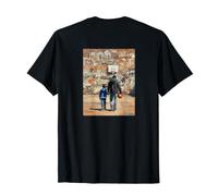 l'amour du Basket Entre père et Fils sur Un Mur de Graffitis T-Shirt