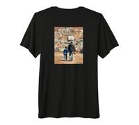 l'amour du Basket Entre père et Fils sur Un Mur de Graffitis T-Shirt Haut de Gamme