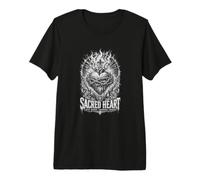 l'amour du Sacré-Cœur brûle à Travers Les épines Christian T-Shirt Haut de Gamme
