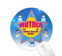 l'amour d'une mère. bonhomme de neige, tapis de souris série star mat