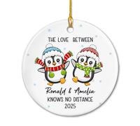 l'amour Entre Eux Ne Connaît Pas De Distance Pendentif De Noël Céramique Décoration De Noël A Suspendre Décoratifs Ornement Suspendu pour Festival Mariage Salon