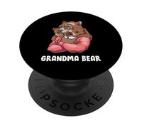 l'amour Entre Mamie Ours Et Son Petit-Fils Ours PopSockets PopGrip Adhésif