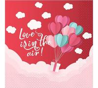 L'amour est dans l'air Serviette rouge (20 Stück)