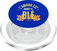 l'amour est dans Le Blé Humour Boulanger Pain Argent PopSockets PopGrip pour MagSafe
