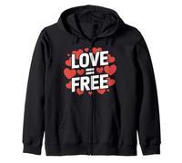 l'amour est égal à Un Message Positif Gratuit et inspirant Sweat à Capuche