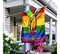 L'Amour Est L'Amour. Fierté Lgbt Drapeau De Décoration Double Face Jardin Signe Durable Drapeaux De Vacances Décoration Pour Balcon Extérieure Patio S