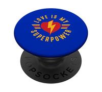 l'amour est Mon Super Pouvoir PopSockets PopGrip Adhésif