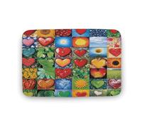 l'amour Est Partout Extérieur Tapis Durable Tapis De Sol Antidérapant Paillasson D'Intérieur pour Patio Cuisine Salle De Bain 60X40Cm