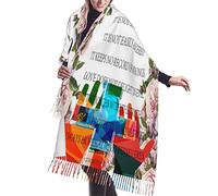 L'Amour Est Patient, L'Amour Est Bienveillant. 1 Corinthiens 13:48. Fleur. Étole Châle De Femme Confortable Foulards Quotidien Chaud Châle