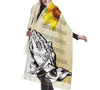 L'Amour Est Patient, L'Amour Est Bienveillant. 1 Corinthiens 13:48. Tournesol. Echarpe Cadeau Classique Glands Foulard Hiver Étole Châle De Femme