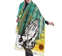 L'Amour Est Patient, L'Amour Est Bienveillant. 1 Corinthiens 13:48. Tournesol. Écharpe Femme Confortable Glands Foulard Doux Étole Châle De Femme