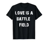 l'amour est Un Champ de Bataille T-Shirt Graphique avec Valeur, Homme, Noir, M