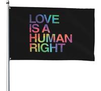 L'Amour Est Un Droit Humain Lgbt Gay P Drapeau De Jardin Drapeau Décoratif De Jardin Amusant Bannière Décorative Double Face Pour Porche Balcon D'Intérieur 3X5 Ft