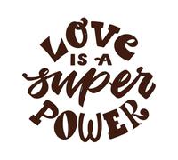 l'amour est un super pouvoir citation d'amour manuscrite Stickers muraux 54.6x58.2cm N'abîme pas le mur Café