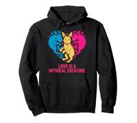 l'amour est Une créature Mythique, Motif de cœur coloré Sweat à Capuche