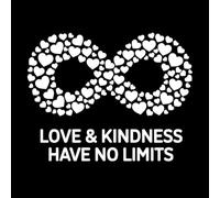 l'amour et la gentillesse n'ont pas de limites Stickers muraux 64x82.1cm Stickers pour vitres Blanc