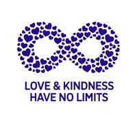 l'amour et la gentillesse n'ont pas de limites Stickers muraux en PVC 52x66.7cm Culture du tatouage Bleu foncé