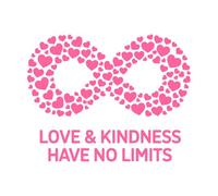 l'amour et la gentillesse n'ont pas de limites Stickers muraux en PVC 64x82.1cm Amovible sans laisser de colle Rose