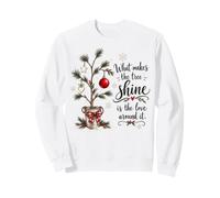 l'amour Fait Briller l'arbre de Noël pour Les fêtes rustiques Sweatshirt