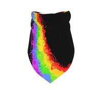 l'amour gagne l'arc-en-Ciel,Bavoir écharpe Triangulaire à Capuche réglable pour Animaux de Compagnie, Capuche Lavable adaptée aux Chiens et Chats de Petite, Moyenne et Grande Taille