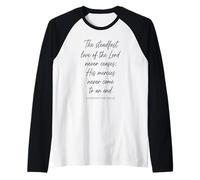 l'amour inébranlable du Seigneur Faith Lamentations 3:22-23 Manche Raglan