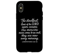 l'amour inébranlable du Seigneur ne cesse jamais | Lamentations 3 2 Coque pour iPhone X/XS