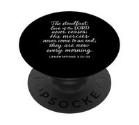 l'amour inébranlable du Seigneur ne cesse jamais | Lamentations 3 2 PopSockets PopGrip Adhésif