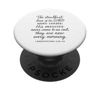 l'amour inébranlable du Seigneur ne cesse jamais | Lamentations 3 2 PopSockets PopGrip Adhésif