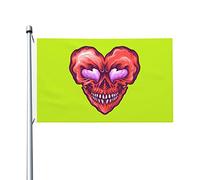 L'Amour Mutant Aux Dents Acérées Drapeaux De Maison Durable Drapeaux Résistant Aux Intempéries Bannières 90X150Cm Pour Dortoirs Anniversaires Accessoires