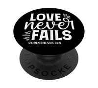 l'amour ne faillit jamais - Citation inspirante Moderne PopSockets PopGrip Adhésif
