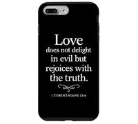 l'amour ne Prend Pas Plaisir au Mal, Verset biblique 1 Corinthiens 13:6 Coque pour iPhone 7 Plus/8 Plus