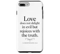 l'amour ne Prend Pas Plaisir au Mal, Verset biblique 1 Corinthiens 13:6 Coque pour iPhone 7 Plus/8 Plus
