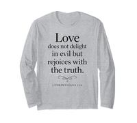 l'amour ne Prend Pas Plaisir au Mal, Verset biblique 1 Corinthiens 13:6 Manche Longue