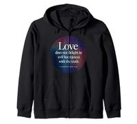 l'amour ne Prend Pas Plaisir au Mal, Verset biblique 1 Corinthiens 13:6 Sweat à Capuche