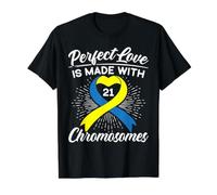 l'amour Parfait est Fait avec 21 Chromosomes Syndrome de Down T-Shirt Graphique avec Valeur