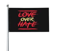 L'Amour Plutôt Que La Haine Garden Flag Drôle Drapeau De Jardin Avec Œillets Drapeaux De Jardin Pour Extérieure Porche Patio 90X150Cm