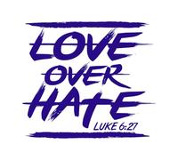 l'amour plutôt que la haine Stickers muraux en PVC 42x47.8cm Ne se décolle pas Bleu foncé