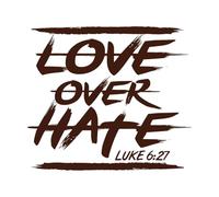 l'amour plutôt que la haine Stickers muraux en PVC 54.6x62.1cm Culture du tatouage Café