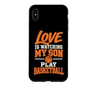 l'amour Regarde Mon Fils Jouer au Basket Papa Maman Coque pour iPhone XS Max