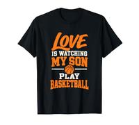 l'amour Regarde Mon Fils Jouer au Basket Papa Maman T-Shirt