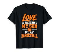 l'amour Regarde Mon Fils Jouer au Basket Papa Maman T-Shirt Graphique avec Valeur