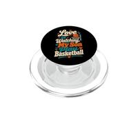 l'amour Regarde Mon Fils Jouer au Basket PopSockets PopGrip pour MagSafe