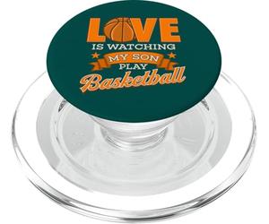 l'amour Regarde Mon Fils Jouer au Basket PopSockets PopGrip pour MagSafe