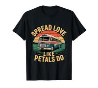 L'amour se répand comme les pétales d'un bus Oldtimer rétro T-Shirt