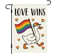 L'Amour Triomphe Fierté Des Oies Lgbtq Drapeau 30X45Cm Bannières Suspendre Éclatantes Drapeau De Cour Pour Vacances Dortoirs Ferme