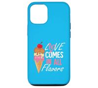 L'amour vient dans toutes les flovors Coque pour iPhone 12/12 Pro